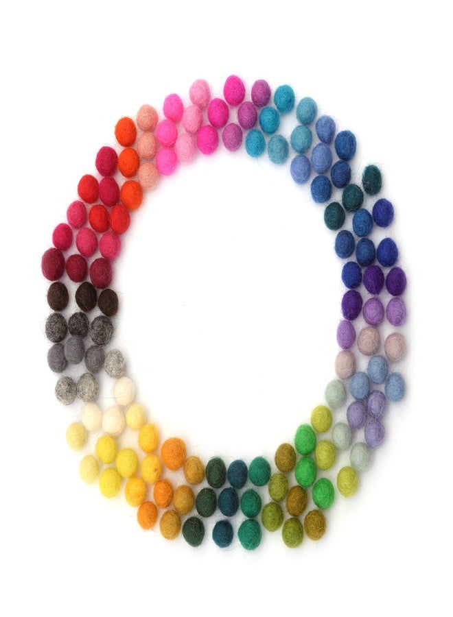 Glaciart One Felt Balls, Felt Wool Balls (120 Pieces) 1 Centimeter - 0.4 Inch, Handmade Felted 40 Color (Red, Pink, Blue, Gray, Black, White, Pastel and More) Bulk Small Puff for Felting and Garland - Image 4
